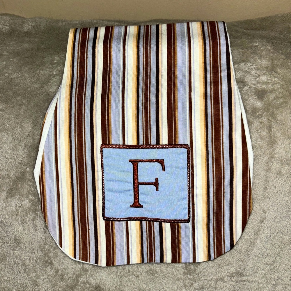 “F”burp cloth